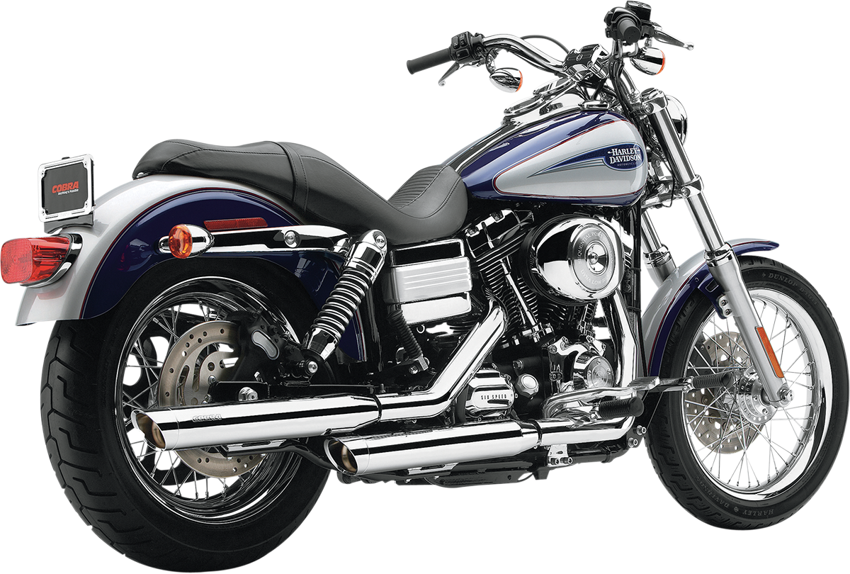 Cobra 3" Slip-On Mufflers For Harley Dyna 1995-2017