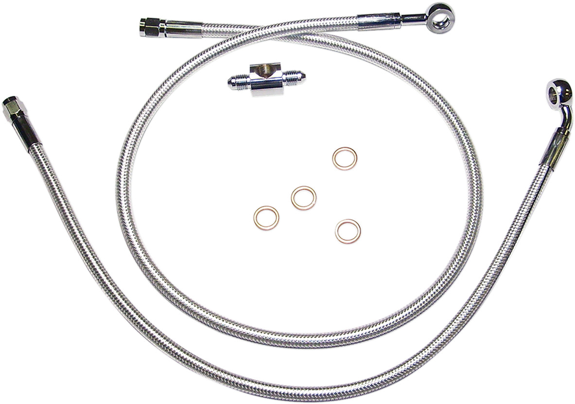 Braided Rear Brake Line Kit