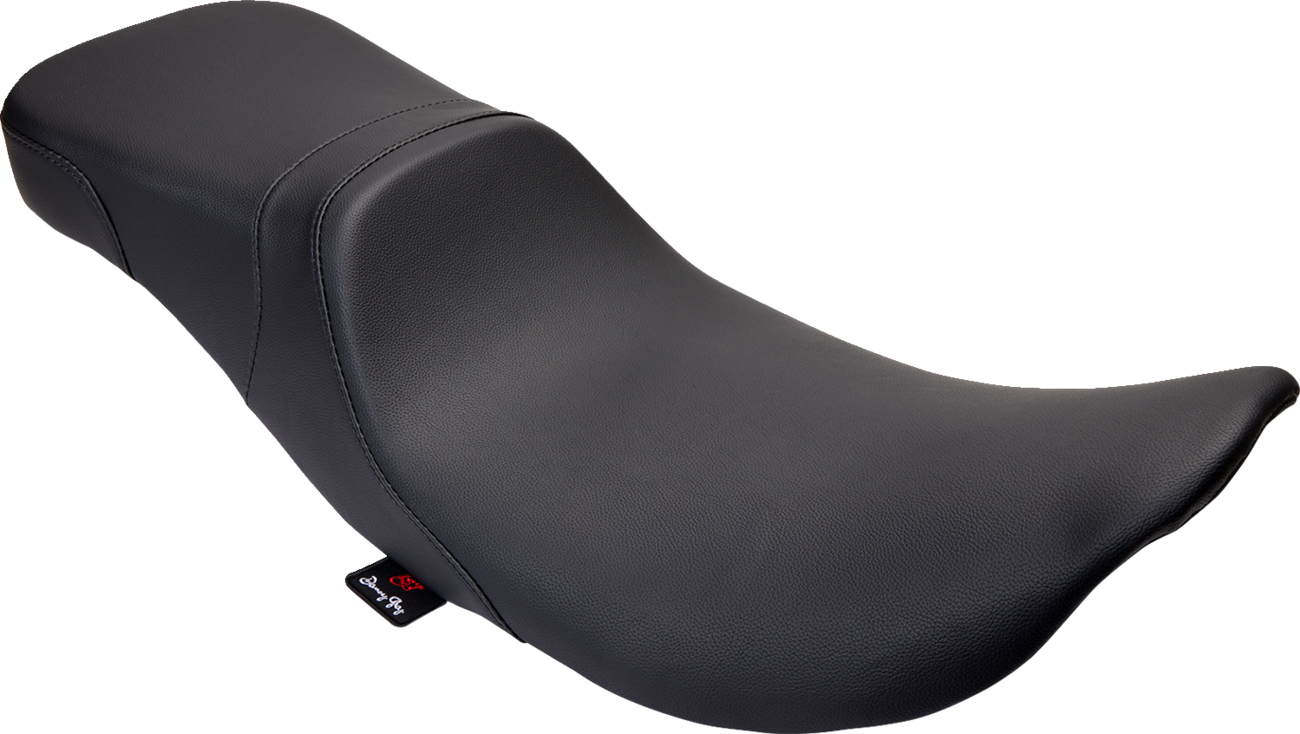 Danny gray LowIST Seat - Black - Vinyl - FL '08-'23 Harley Davidson