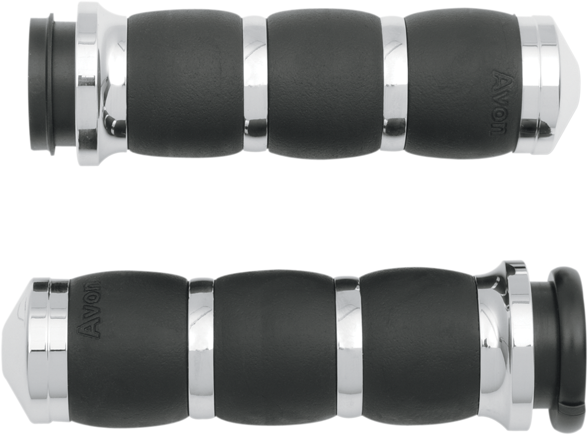 Avon grips 3-Ring Velvet Air Grips - TBW - Chrome Harley Davidson