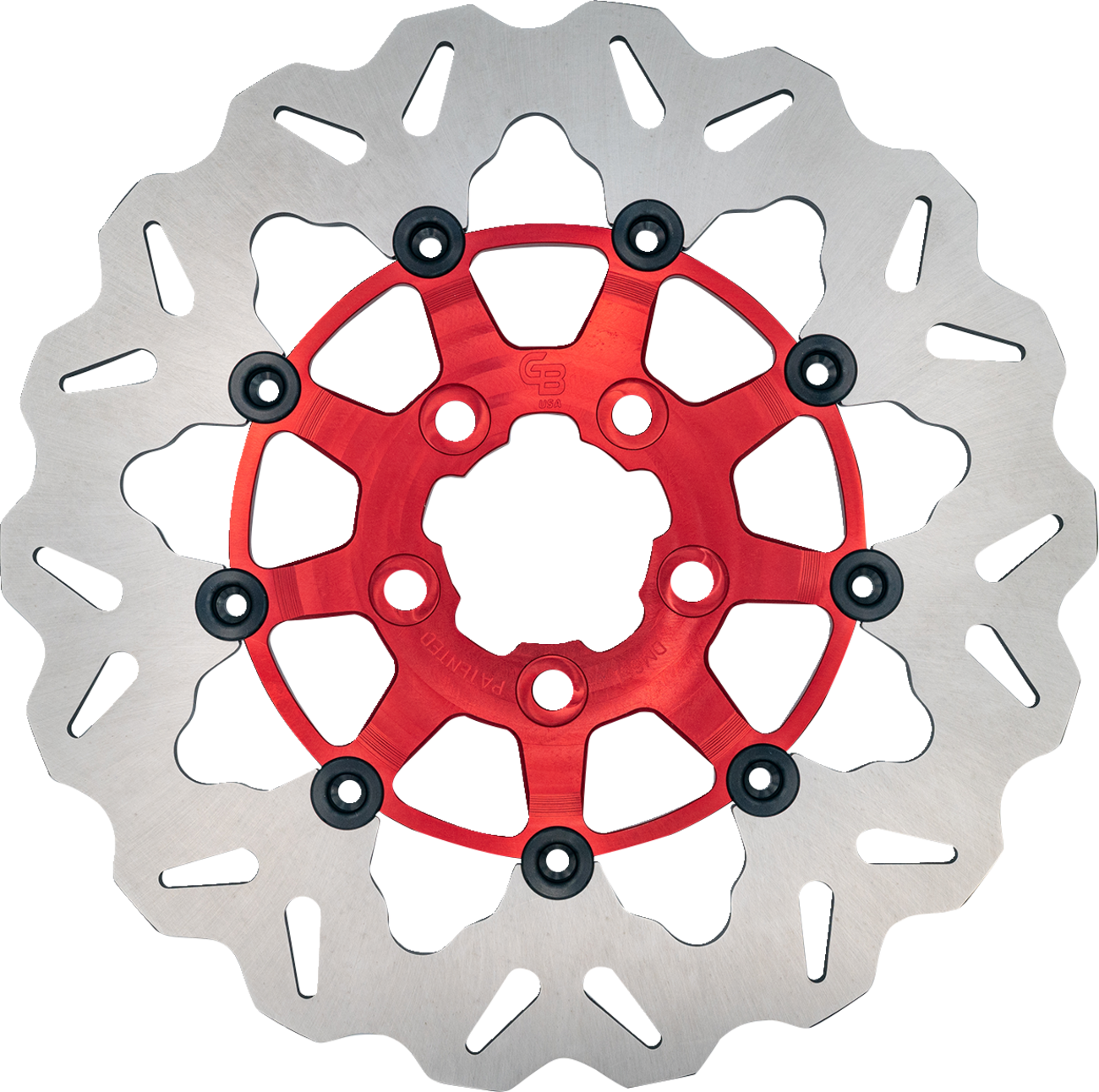 Gbrakes Brake Rotor - Rear - Red Harley Davidson