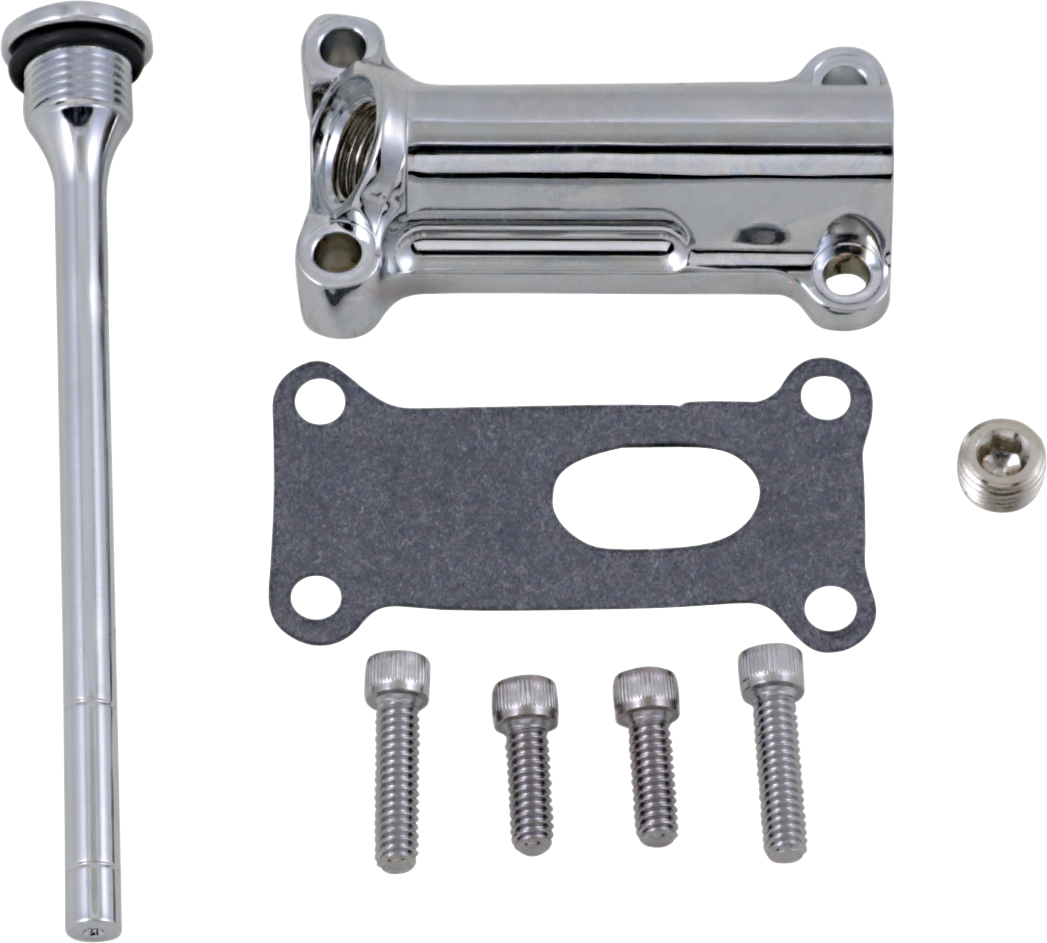 Drag specialties Engine Oil Spout Kit - Chrome - 93'-98' Touring Harley Davidson