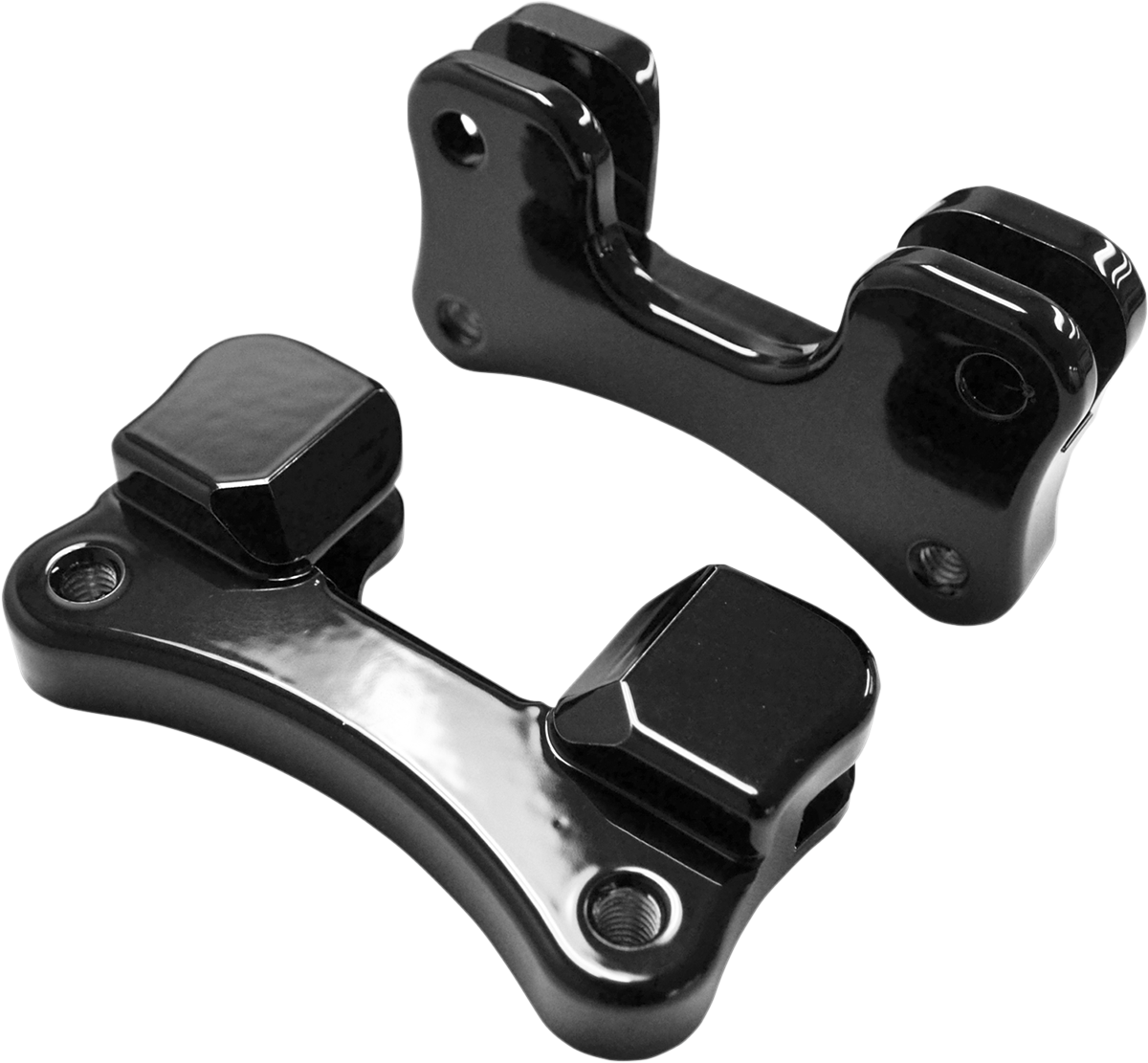 Drag Specialties Black Front Fender Adapters 14-19 Harley Touring Softail FLHX