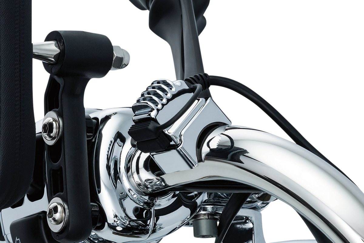 Kuryakyn 1688 Chrome Handlebar 12V USB Power Port Adapter for Harley Davidson