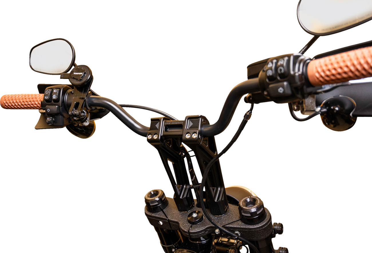 Kodlin usa Fastback Risers - Includes Clamp - 8" - Black 2024-2024 Harley Davidson FLTRX Road Glide