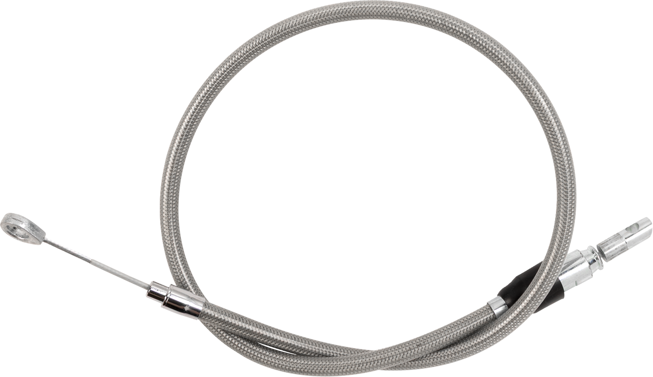 Drag specialties Quick Connect Clutch Cable - Upper - 33" - Stainless Steel Harley Davidson