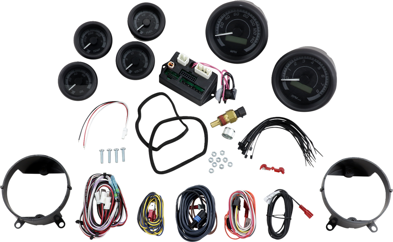 Dakota Digital MVX-8K Series Plug-In 6-Gauge Kit For Harley Touring 1996-2003