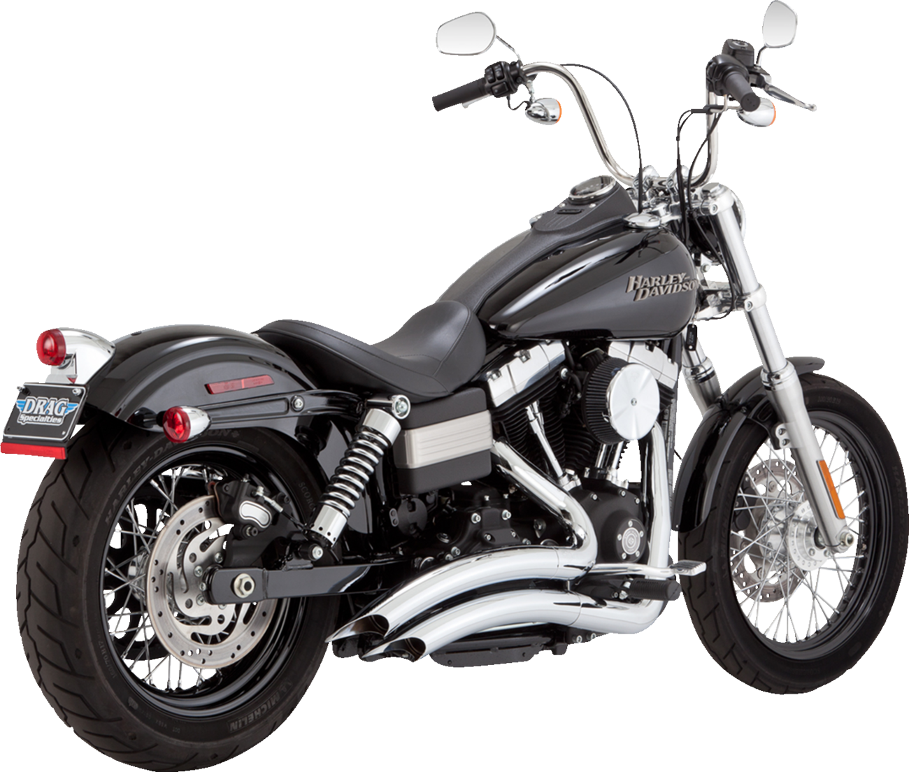 Vance & hines 2-into-2 Big Radius Exhaust System - Chrome Harley Davidson