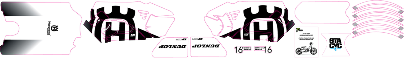 D'COR VISUALS STACYC™ Stability 16" Cycle Brushless Graphic Kit — Husqvarna