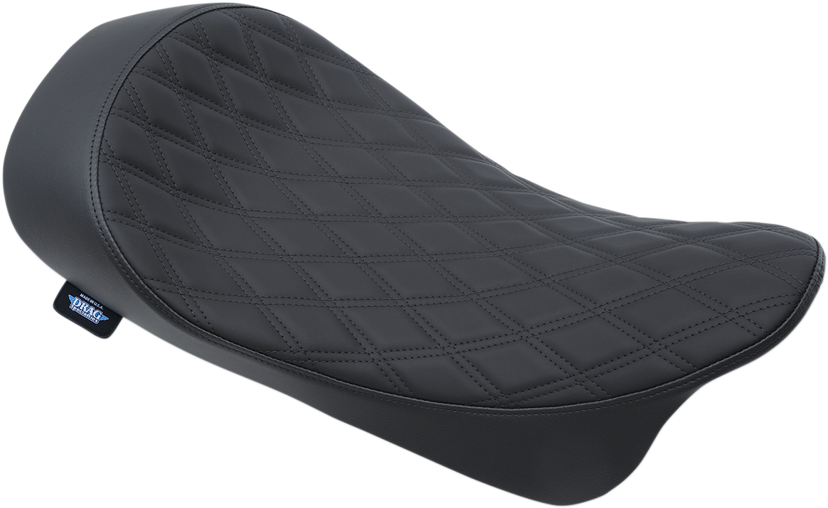 Drag specialties seats Low Solo Seat - Double Diamond - FL '08-'23 Harley Davidson