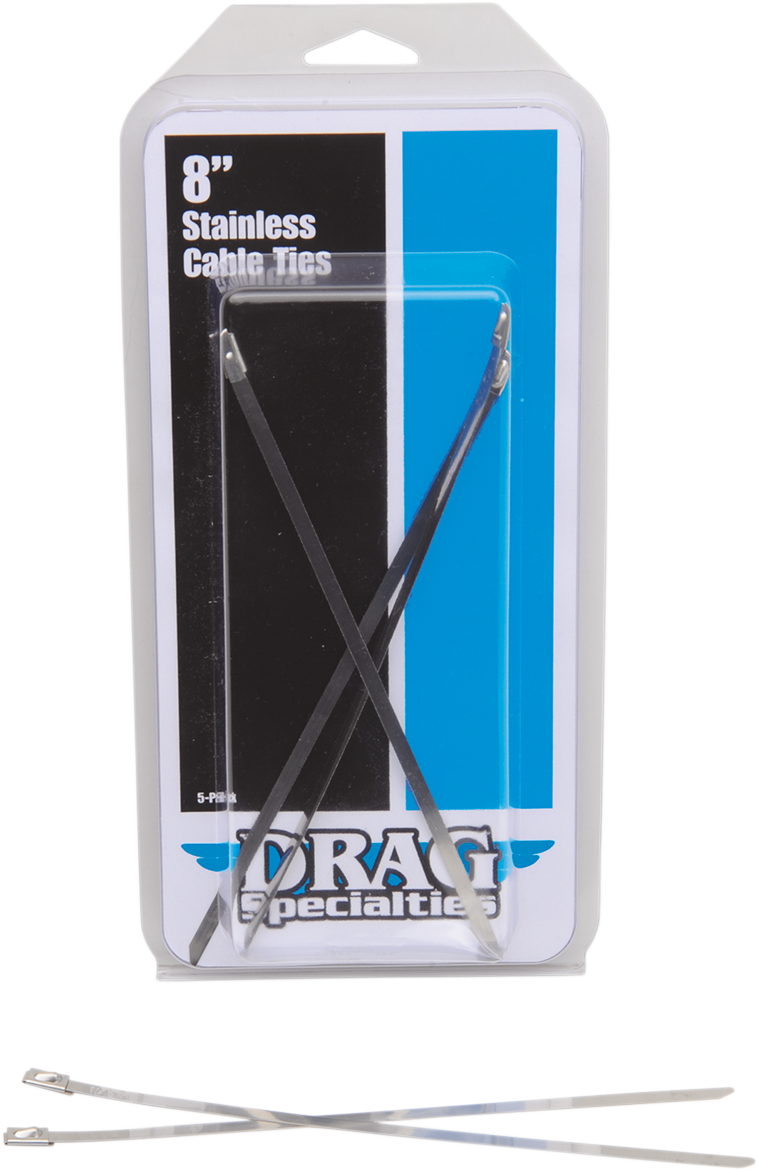 Drag specialties Tie Wraps - Stainless Steel - 8"