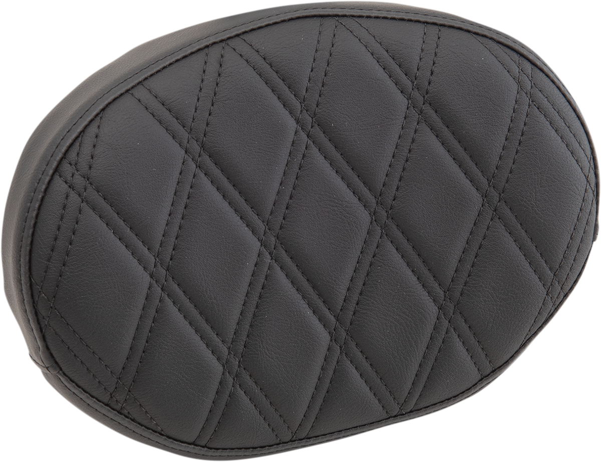 Drag specialties seats Sissy Bar Pad - Double Diamond - Black - Oval
