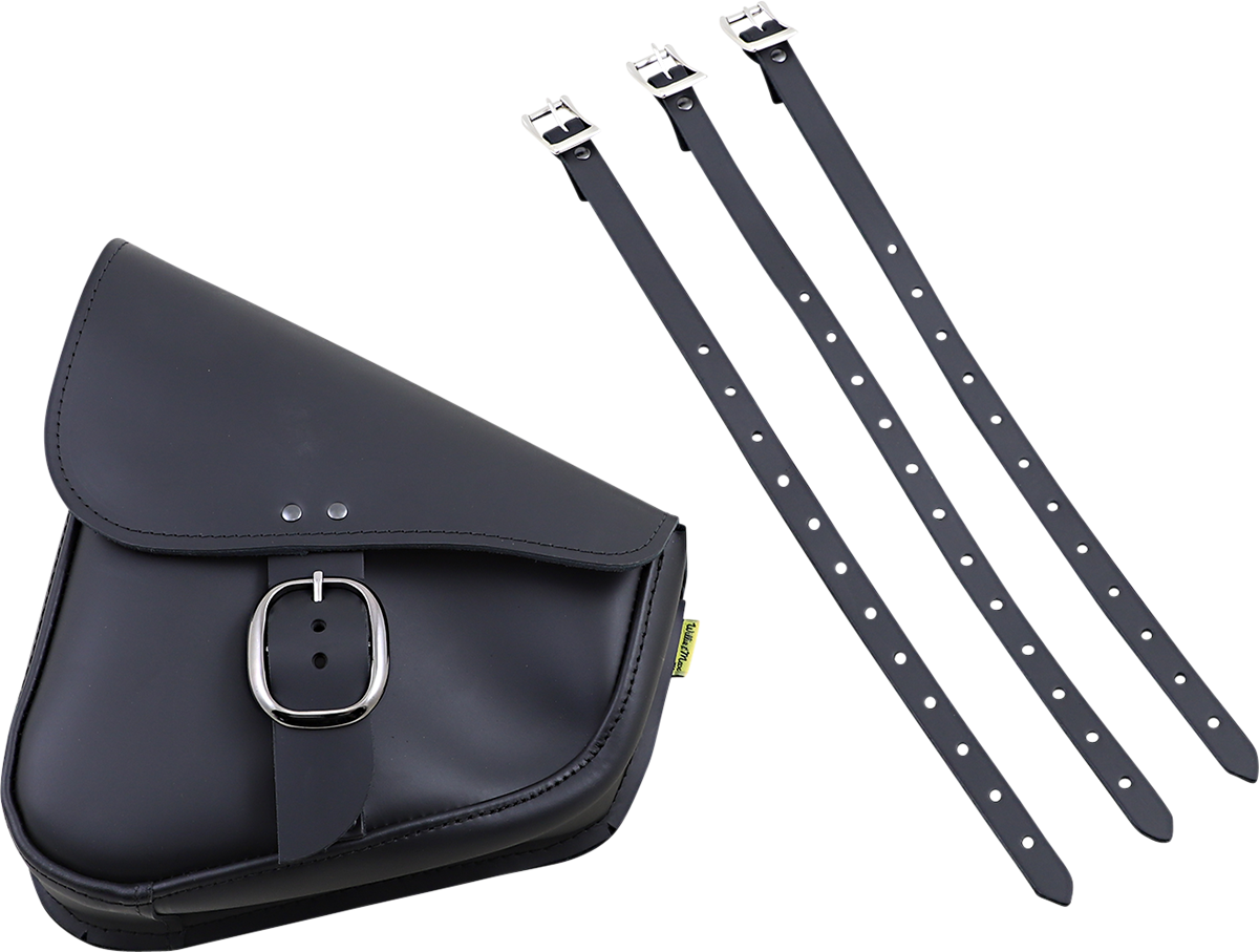 Willie & Max Leather Swing Arm Saddlebag For Harley Softail 1984-2017