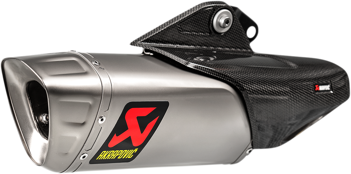 Akrapovic [S-Y10SO18-HAPLT] Slip-On Muffler Slash Cut Titanium | Muffler Ti  Yam R1 2020