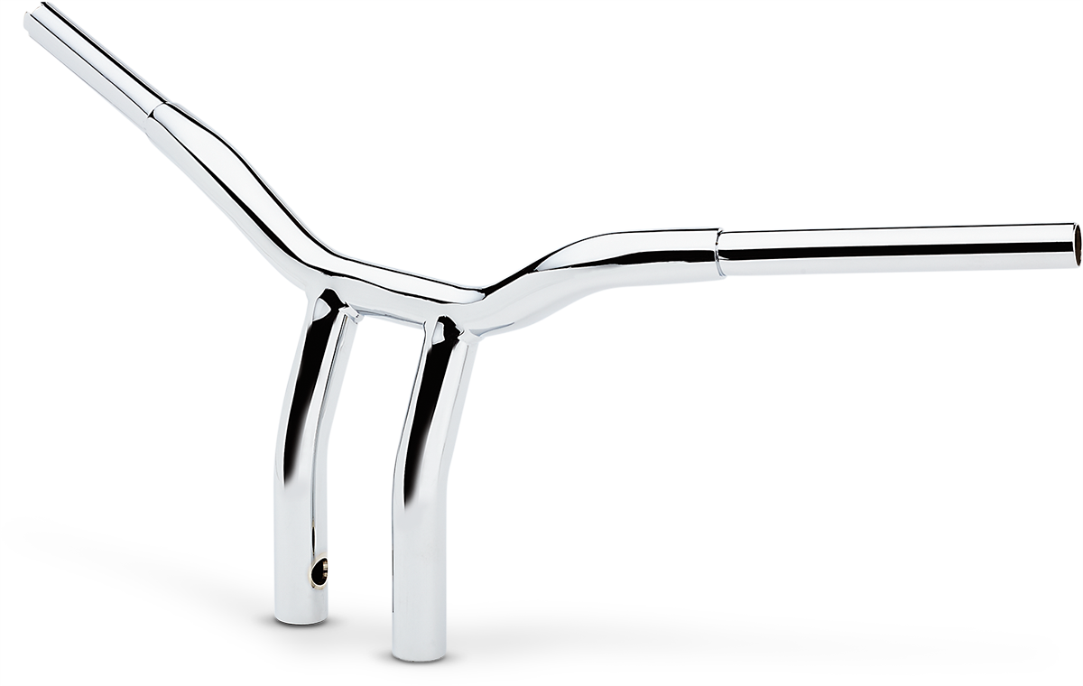 La choppers Kage Fighter Welded Bent-Riser Handlebar - One Piece - 10" - Chrome