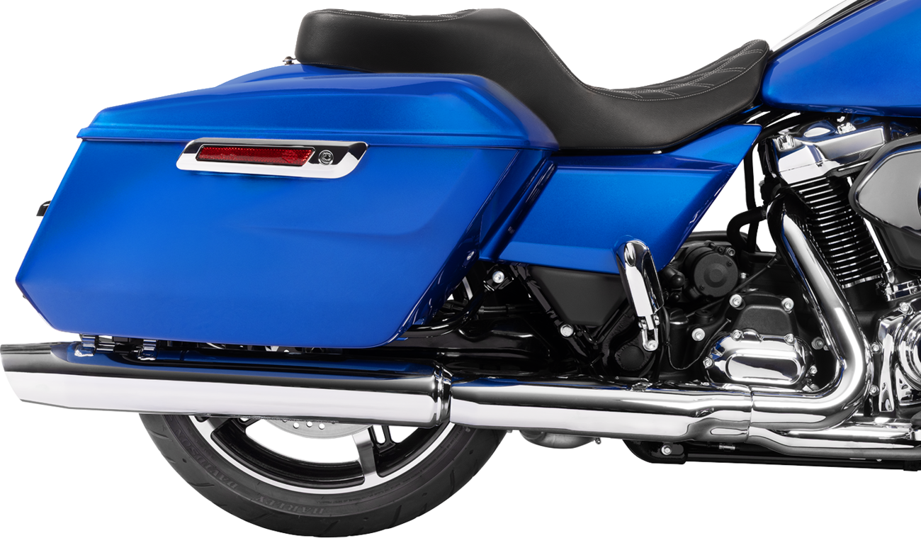 Drag specialties seats Forward Position Freedom Seat - Vinyl - Silver Double Diamond Stitch - FLH/FLT '23-'25 Harley Davidson
