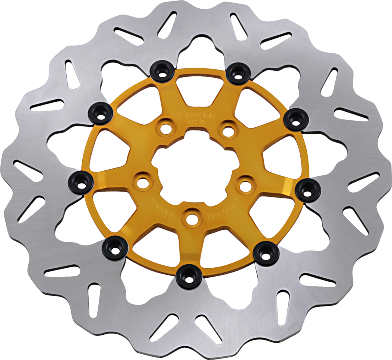 Gbrakes Front Wave® Rotor - Gold Center Harley Davidson