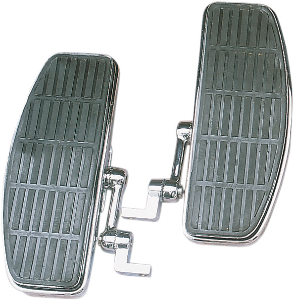 Drag specialties Adjustable Floorboards - With Damper - Chrome -FX Harley Davidson