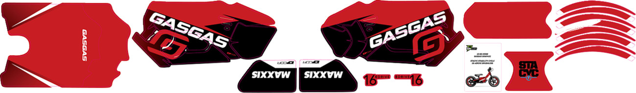 D'COR VISUALS STACYC™ Stability 16" Cycle Brushless Graphic Kit — GasGas