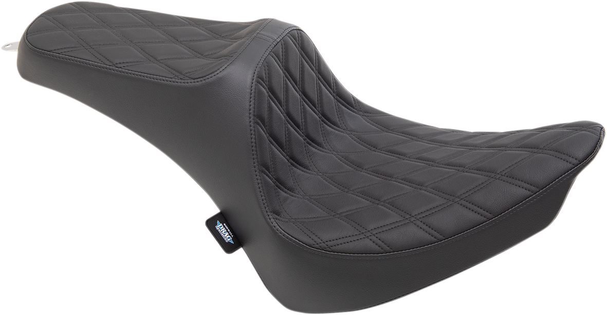 Drag specialties seats Predator III Seat - Double Diamond - Black Stitching - FX/FL '00-'17 Harley Davidson