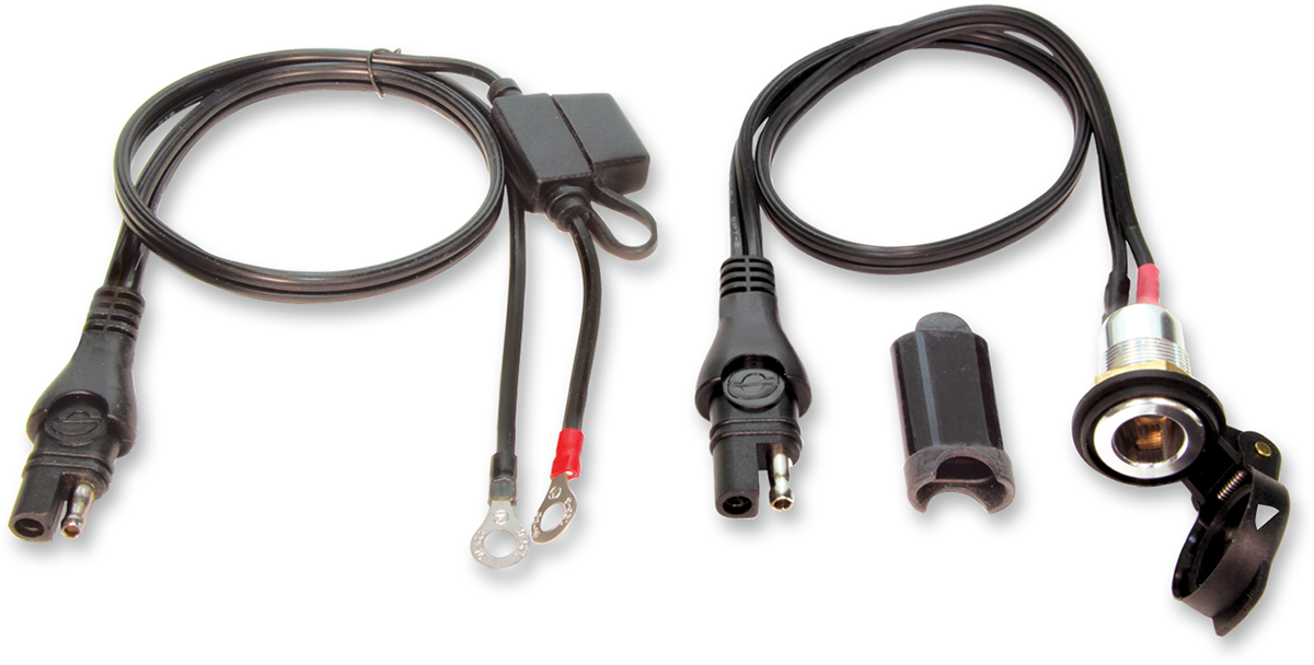 Tecmate Power Socket - w/ Battery Lead/Panel Mount