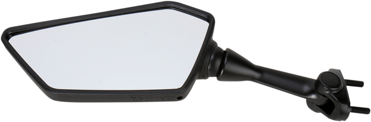 Emgo Mirror - Side View - Polygon - Black - Left 2008-2012 Kawasaki EX250-J Ninja 250R