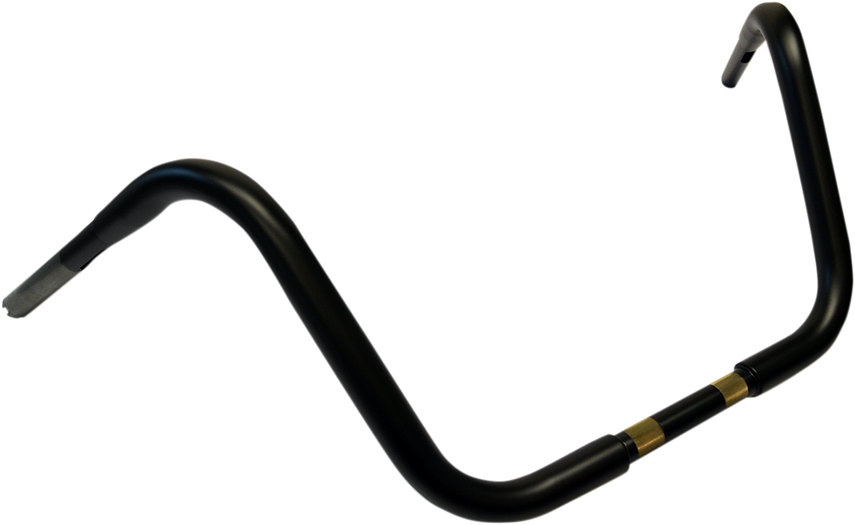 Drag specialties 1-1/4" Buffalo Touring Handlebar - 12" - TBW - Flat Black Harley Davidson