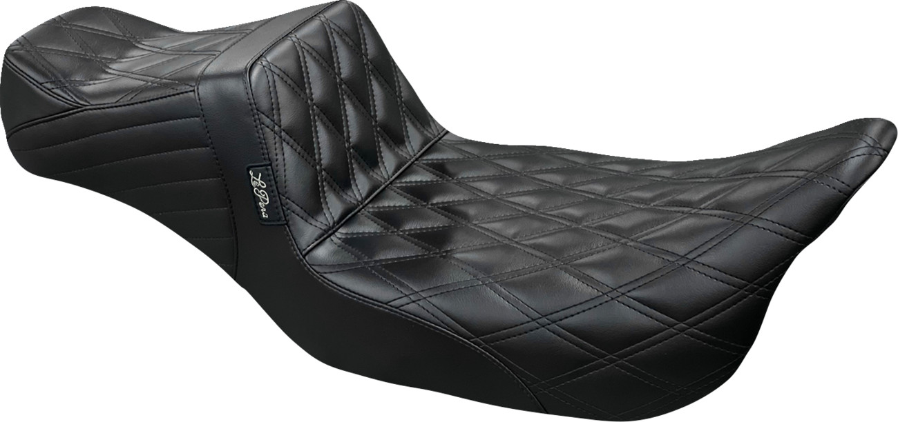 Le Pera TailWhip Double Diamond Stitch 2-Up Seat For Harley Touring 2008-2025