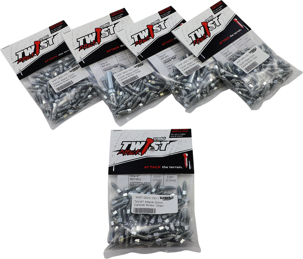 WOODY'S (WST-0620-500) Twist Tire Screws | Twist Tire Screws
