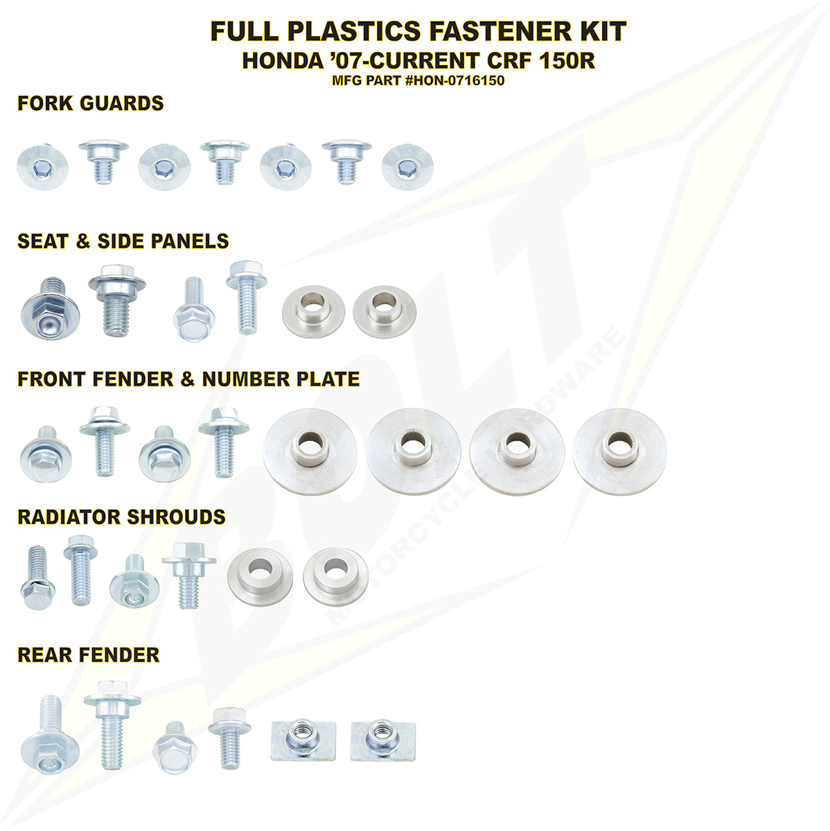 BOLT Full Body Work Fastener Kit