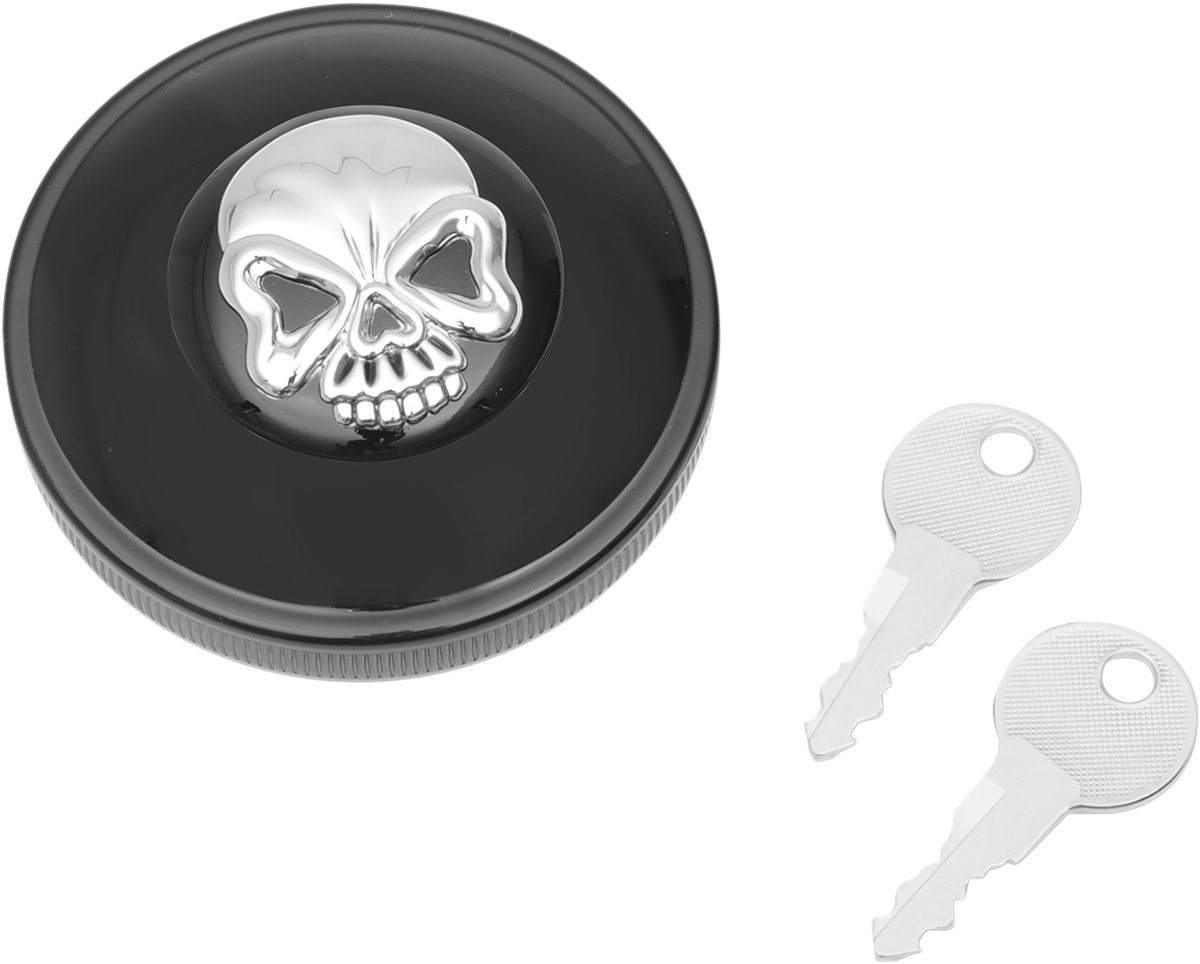 Drag Specialties Screw-In Locking Skull Gas Cap