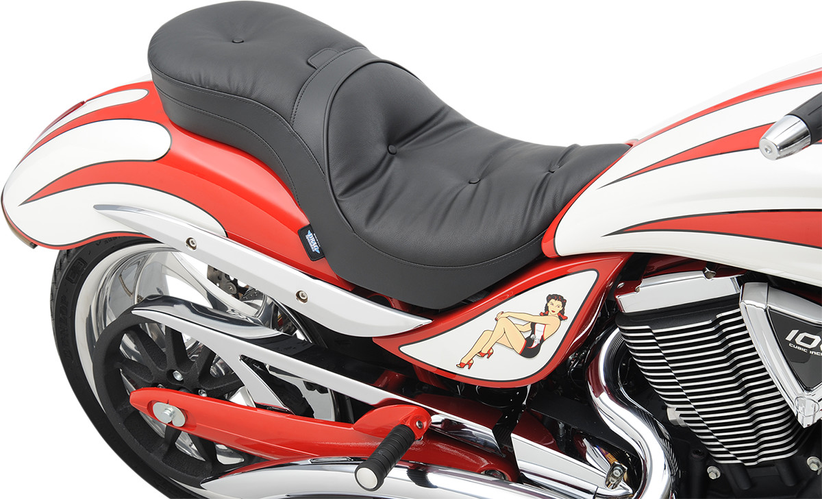 DRAG SPECIALTIES SEATS Ez Glide II™ Backrest Compatible Low-Profile Leather Touring Seat