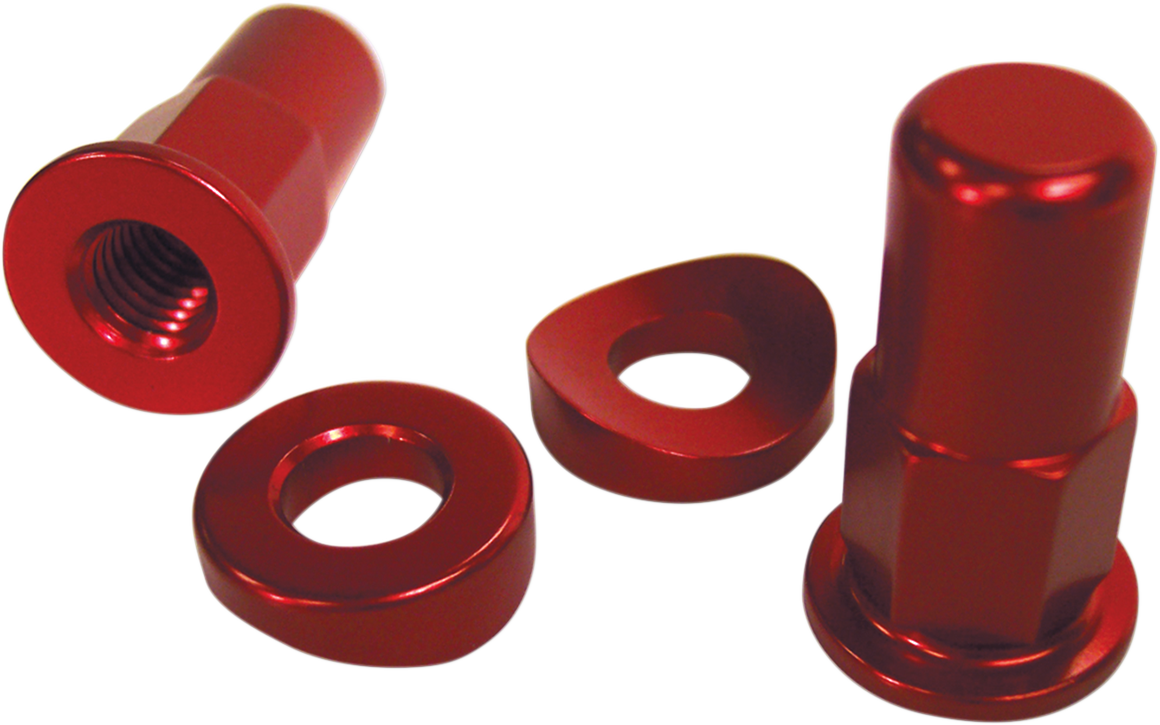 No toil Rim Lock Nut/Spacer - Kit - Red