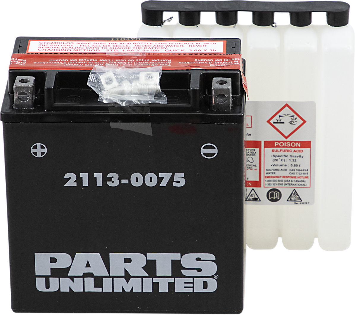 Parts unlimited AGM Battery - YTX20CHBS .80 L BMW/Suzuki/Kawasaki/Gilera/Polaris/Triumph/Moto Guzzi