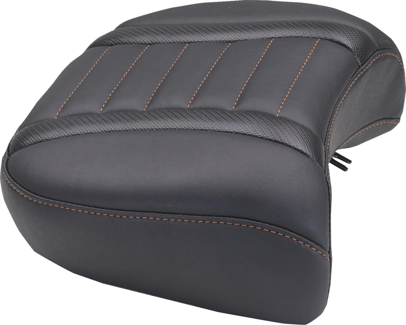 Mustang Deluxe Passenger Seat - Wide - Mandarin Orange Stitch - FLT/FLH '23-'25 Harley Davidson