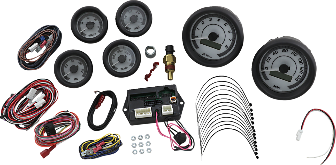 Dakota Digital MVX-8K Series Plug-In 6-Gauge Kit For Harley Touring 1996-2003