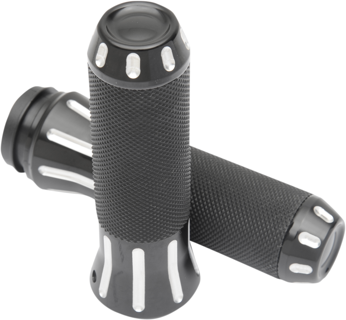 Drag specialties Custom Grips - TBW - Black Cut Harley Davidson