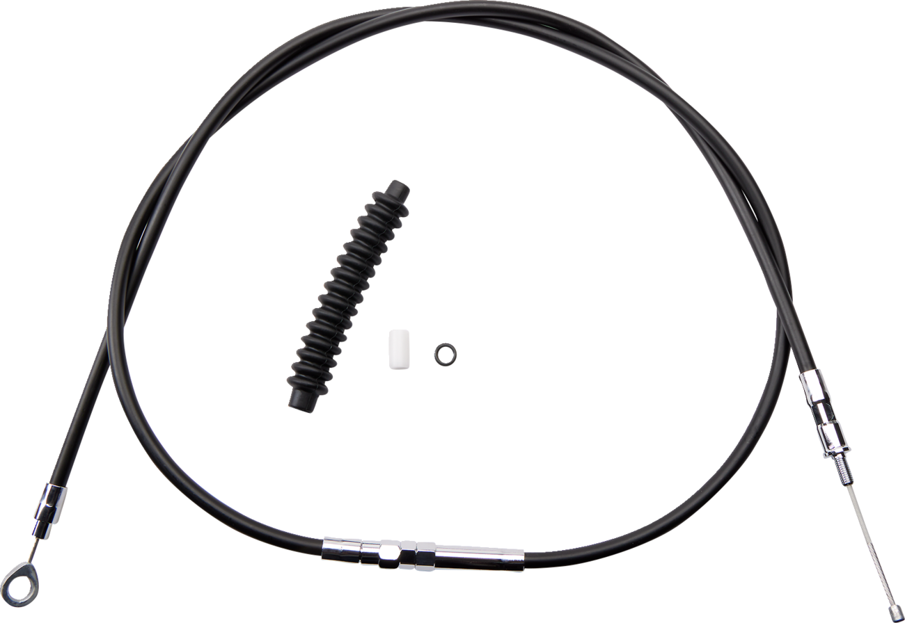 Drag specialties High-Efficiency Black Vinyl Clutch Cable - 70-7/16" Harley Davidson