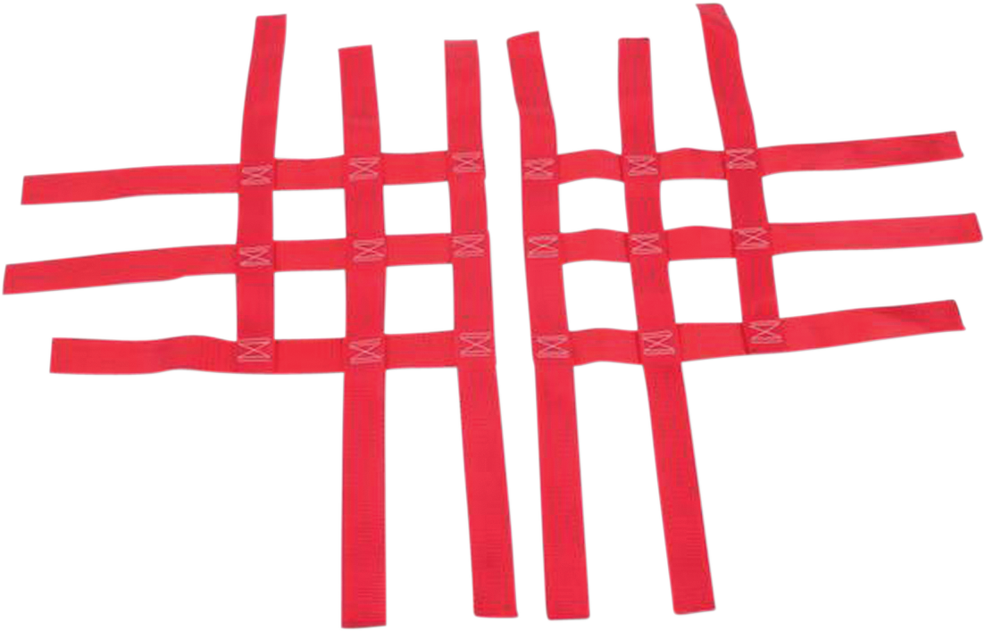 Motorsport products Nerf Bar Net - Red - Polaris/Suzuki/Yamaha