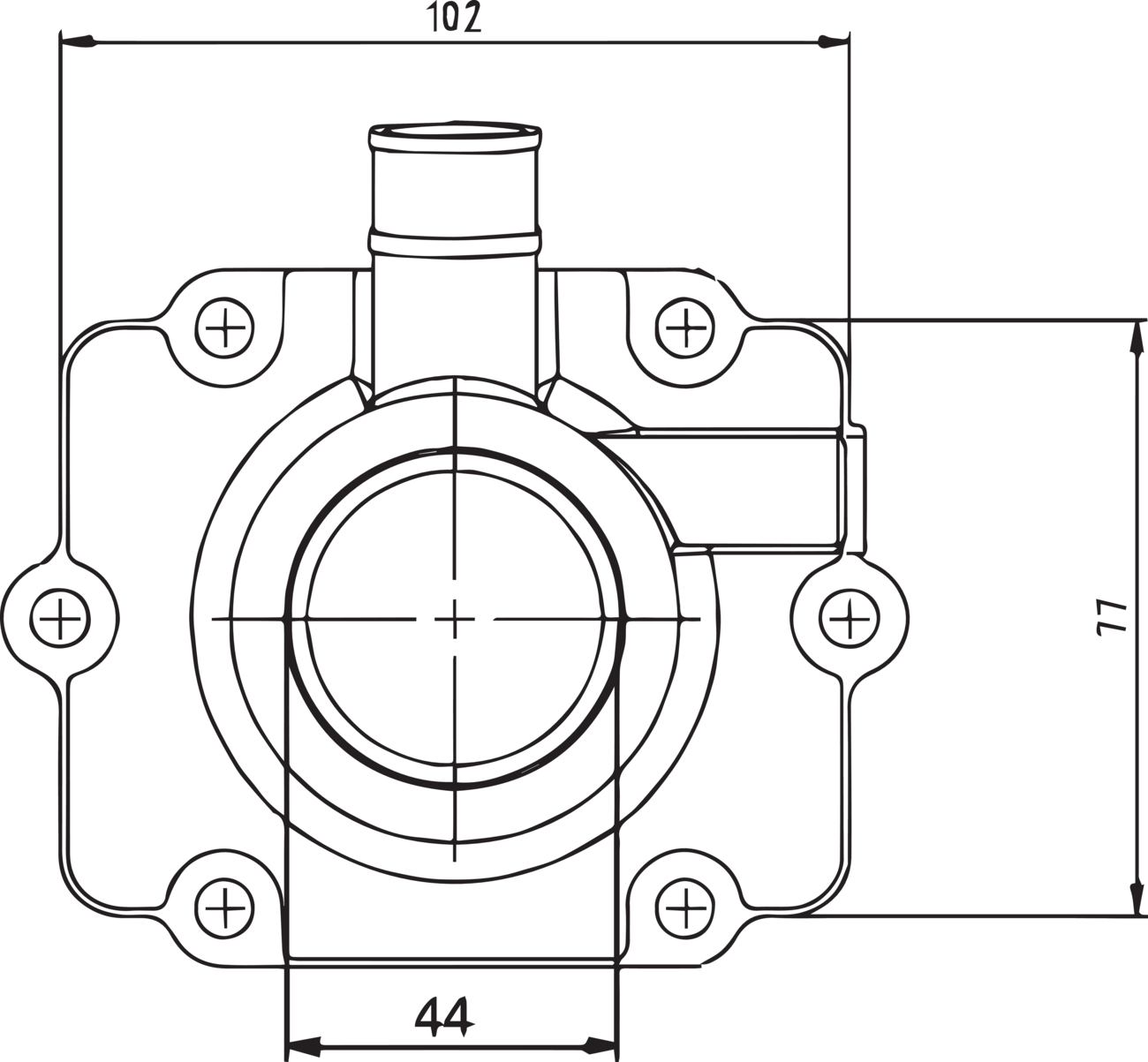 Carburetor Mounting Flange