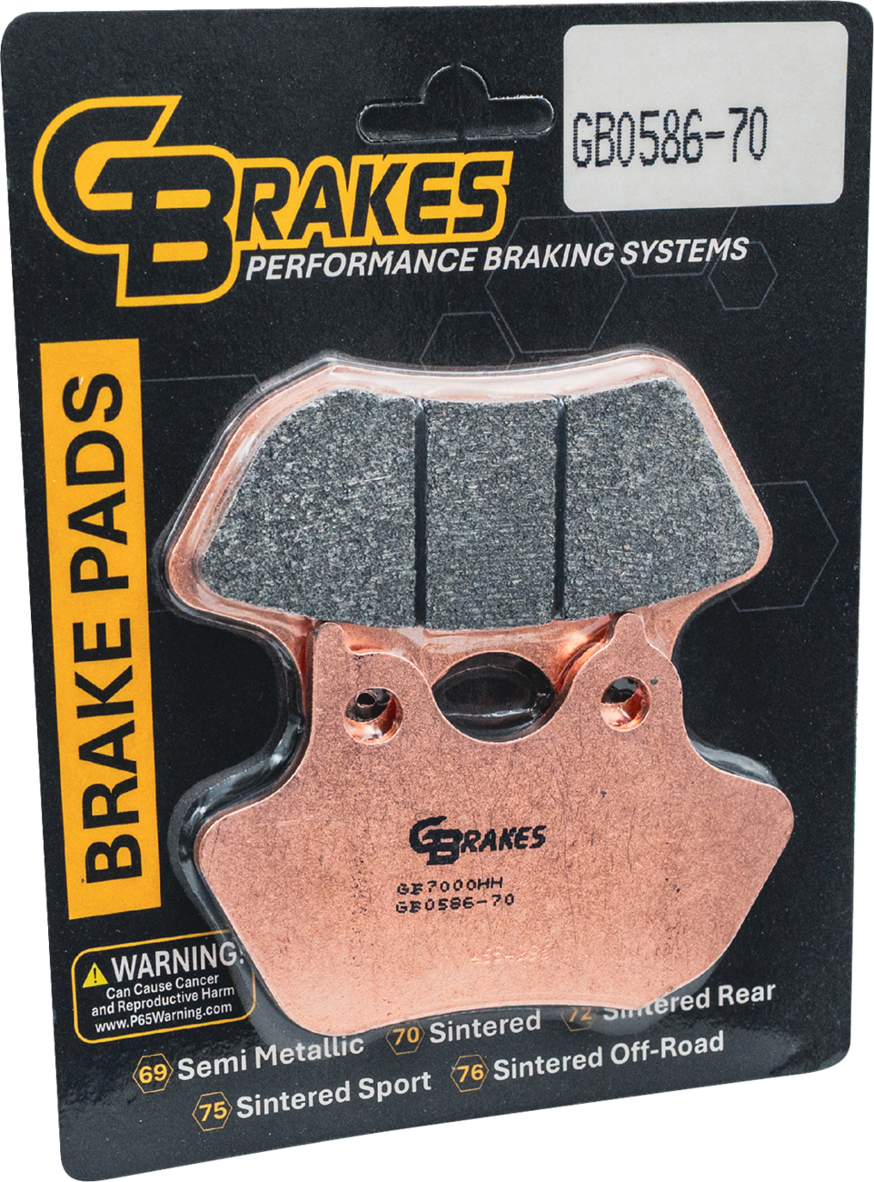 Gbrakes Brake Pad - Sintered - Front/Rear Harley Davidson
