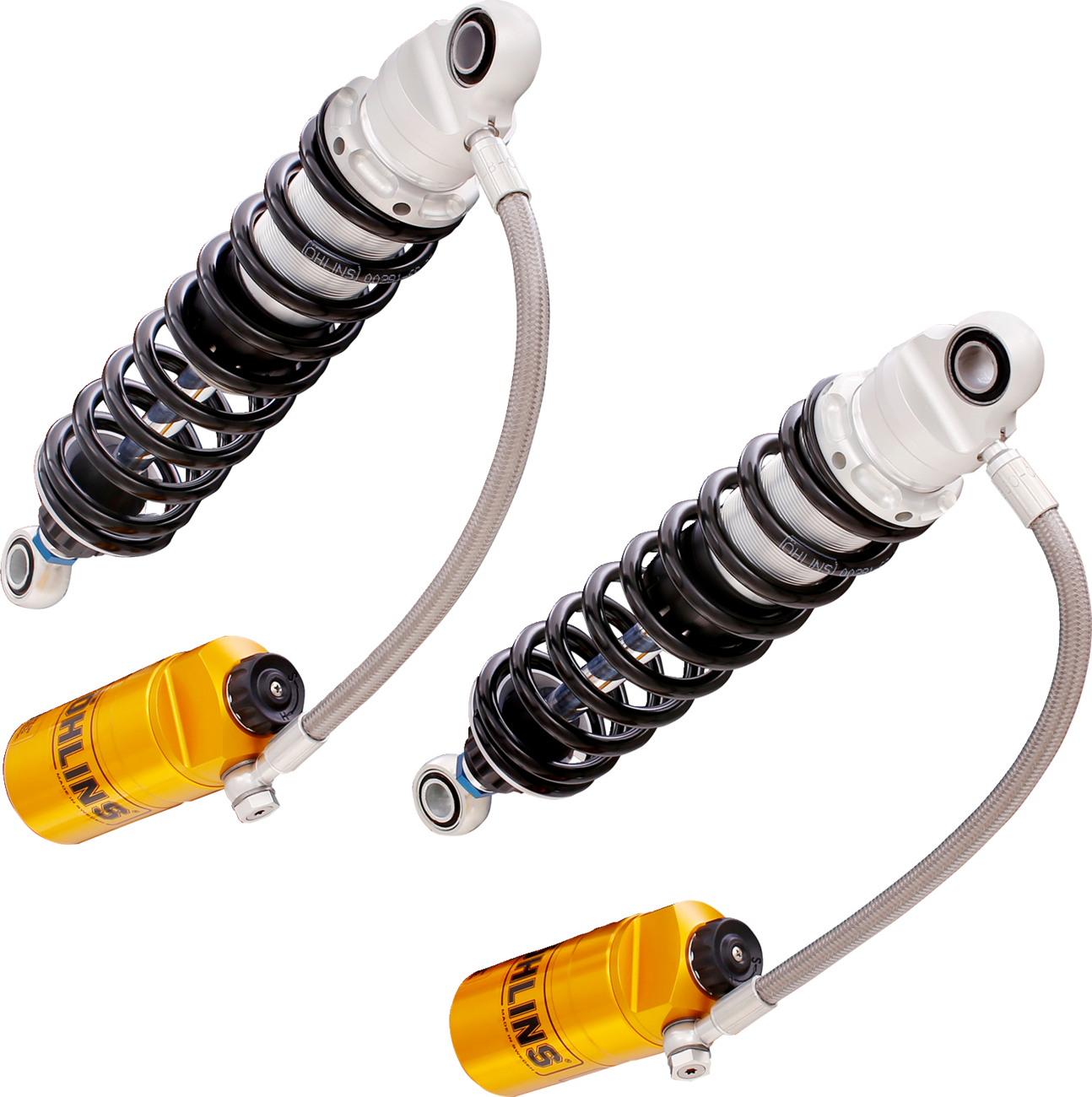 Ohlins S36HR1C1L Rear Reservoir Shocks For Harley Touring 1990-2013