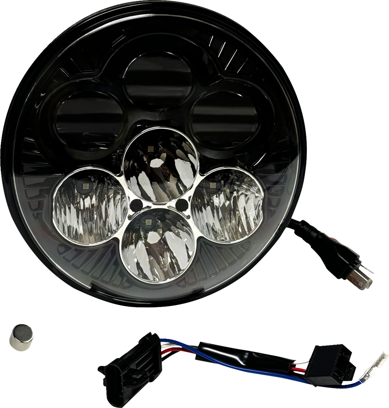 Custom Dynamics 7" Color Changing Shark Demon Headlight For Harley 1986-2025