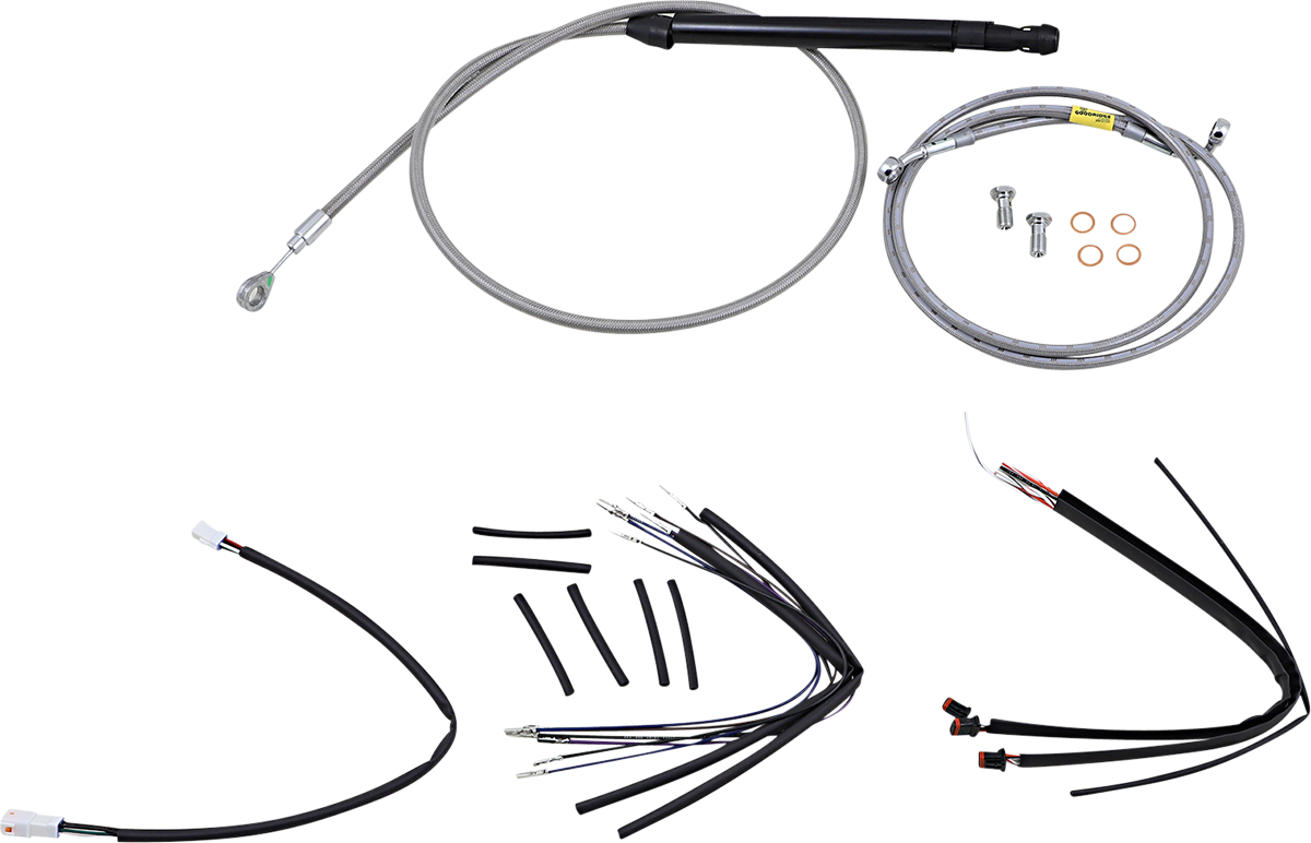 Burly Handlebar Cable Installation Kit For Harley w/ ABS