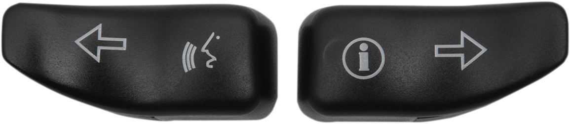 Drag specialties Turn Signal Switch Extension Caps - Black Harley Davidson