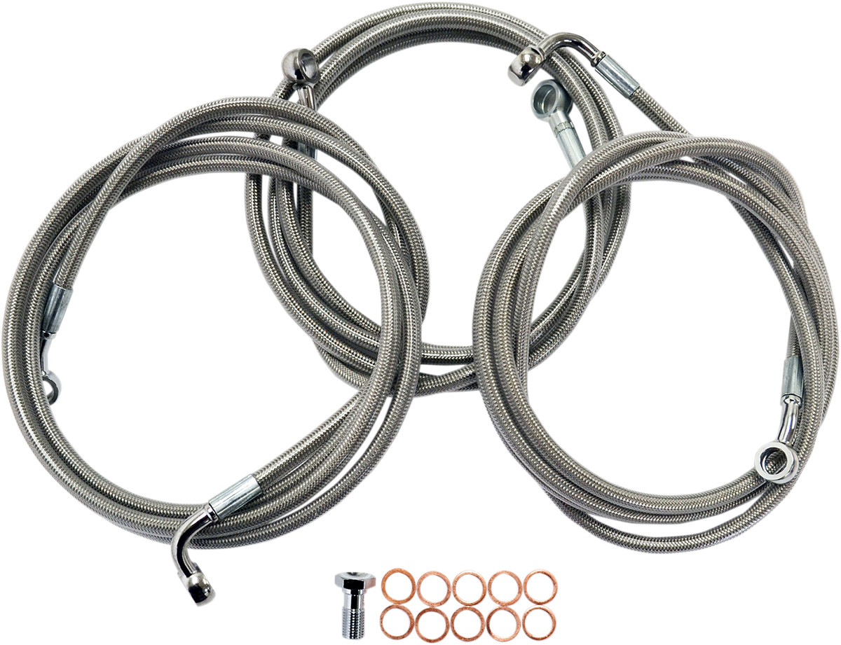 LA CHOPPERS Stainless Steel Brake Line Kit
