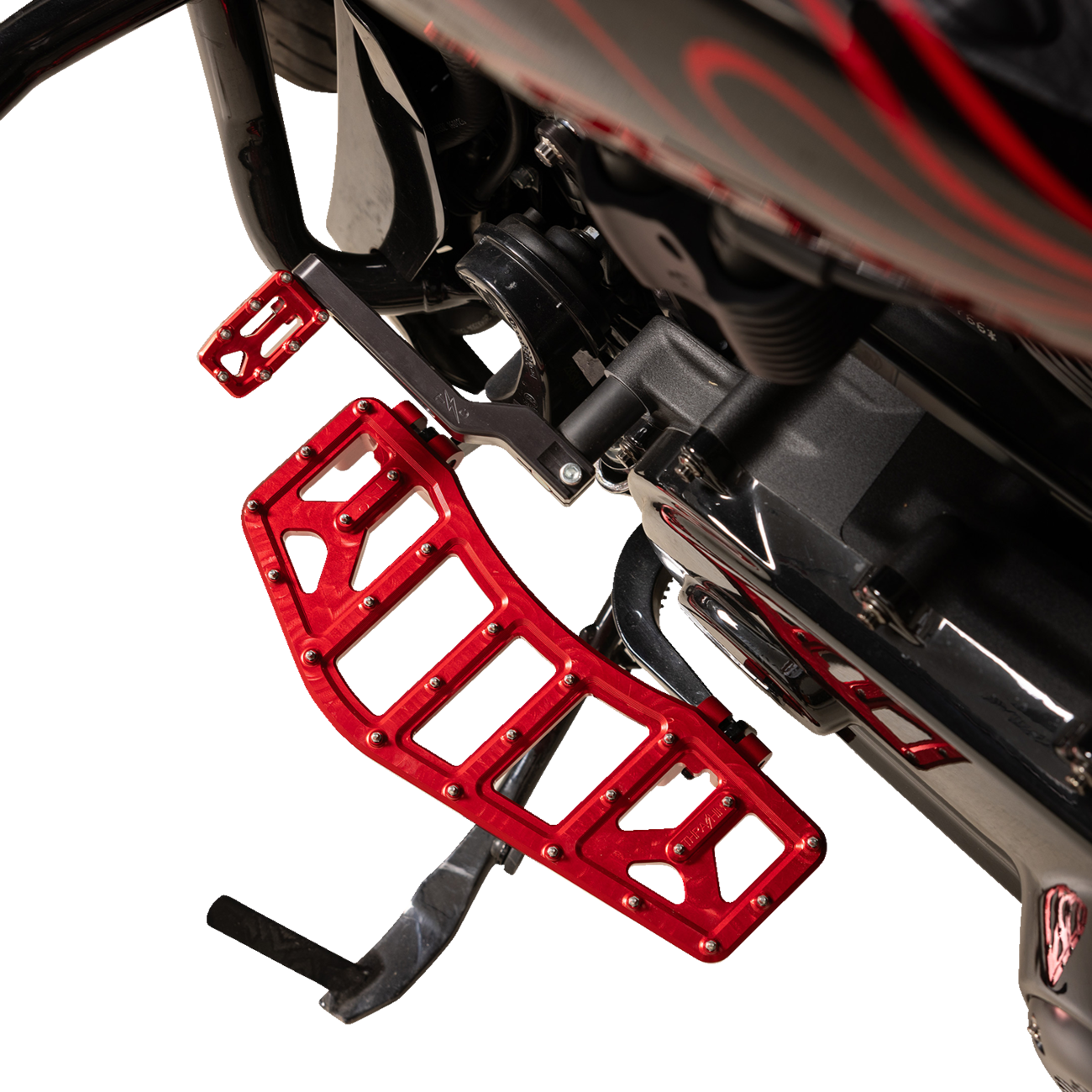 Thrashin supply co. Aggressor Floorboards - Red Harley Davidson