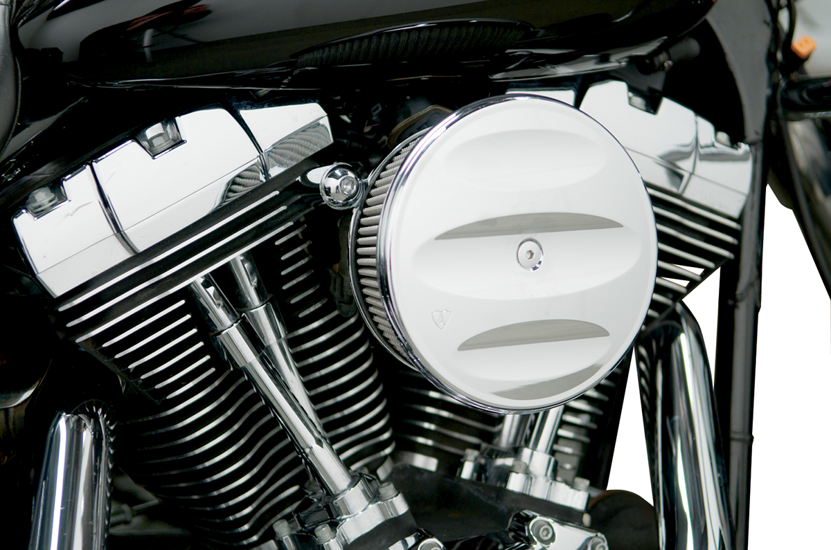 Arlen ness Big Sucker Stage 1 Outer Cover - Scalloped - Chrome
