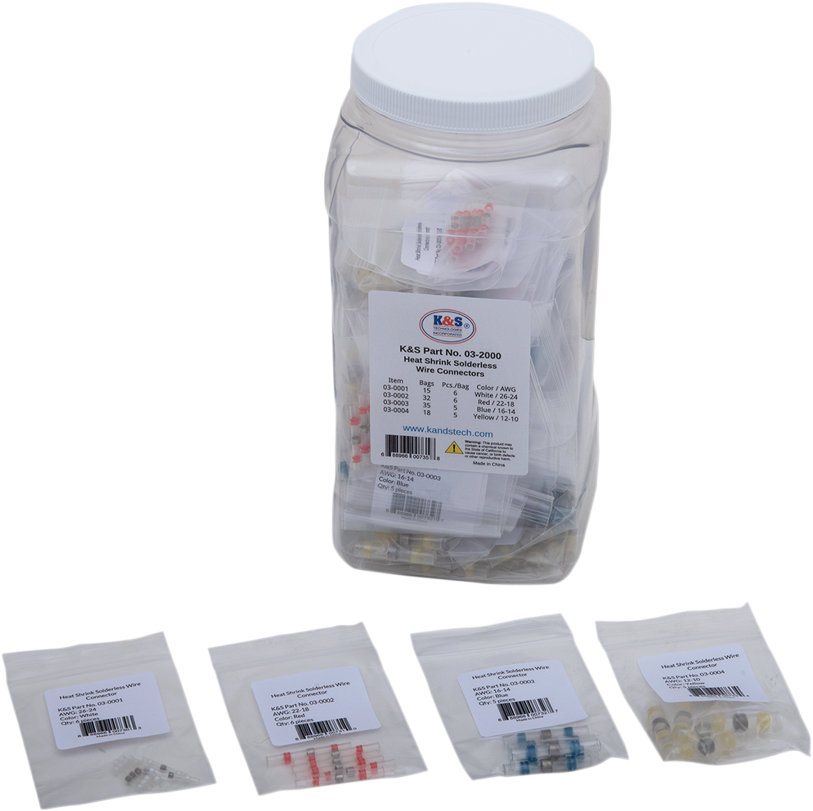 Heat-Shrink Solderless Wire Connector Kit/Refill