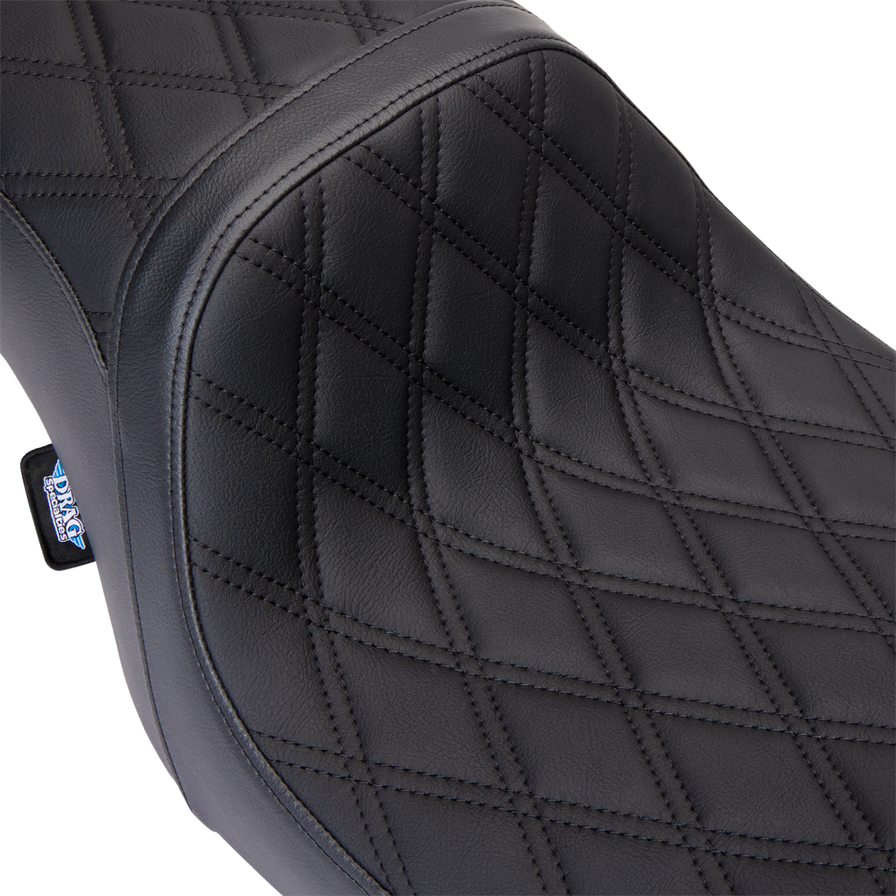 Drag specialties seats Predator 2-Up Seat - Vinyl - Double Diamond Black Stitch - w/o Backrest - FLH '08-'23 Harley Davidson